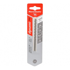 Сверло по металлу ЦХ,  2,5х95мм, HSS-G, P6M5, 2шт/уп, RENNBOHR DYNAMIC LONG CARD